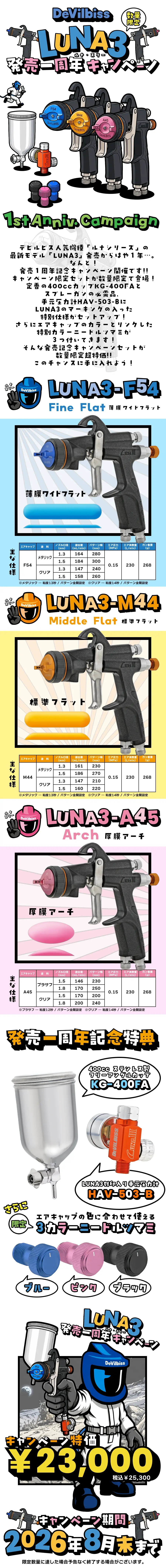 DeVILBISS デビルビス LUNA3 重力式 ハンドスプレ