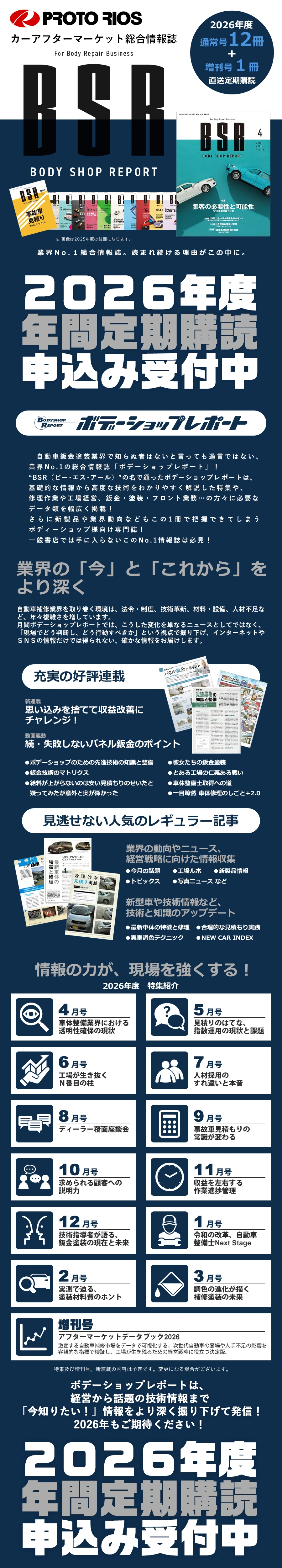 ボディーショップレポート 新規年間購読受付中