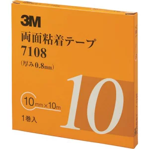 スリーエム 3M 7108 両面粘着テープ アクリルフォーム・アクリル系粘着剤 (厚さ0.8mm) ×10m巻き