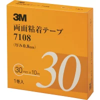 スリーエム 3M 7108 両面粘着テープ アクリルフォーム・アクリル系粘着剤 (厚さ0.8mm) ×10m巻き