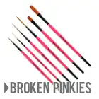 35640 マックブラシ MackBrush Tidwell brushes Broken pinkies 6 piece set