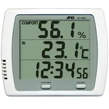 Ａ＆Ｄ エー・アンド・デイ デジタル温度・湿度計 AD-5681 の商品画像です