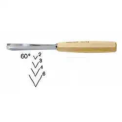 Pfeil Straight Tools V型カービングナイフ の商品画像です