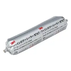 スリーエム 3M8767 ファイン ボデーシーラー ホワイト ソーセージパック 内容量320mL 5本入り の商品画像です