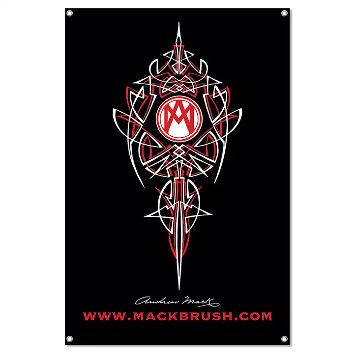 マックブラシ MackBrush BANNER2 Size 3x2inch 13oz Scrim Vinyl Banner