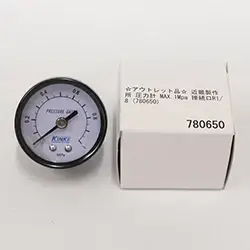 ☆アウトレット品☆ 近畿製作所 圧力計 MAX.1Mpa 接続口R1/8 (780650) の商品画像です