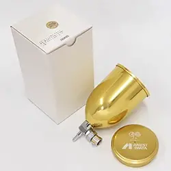 ☆アウトレット品☆ アネスト岩田 重力式アルミカップ 400mL 90th Anniv.イエローゴールド色 の商品画像です