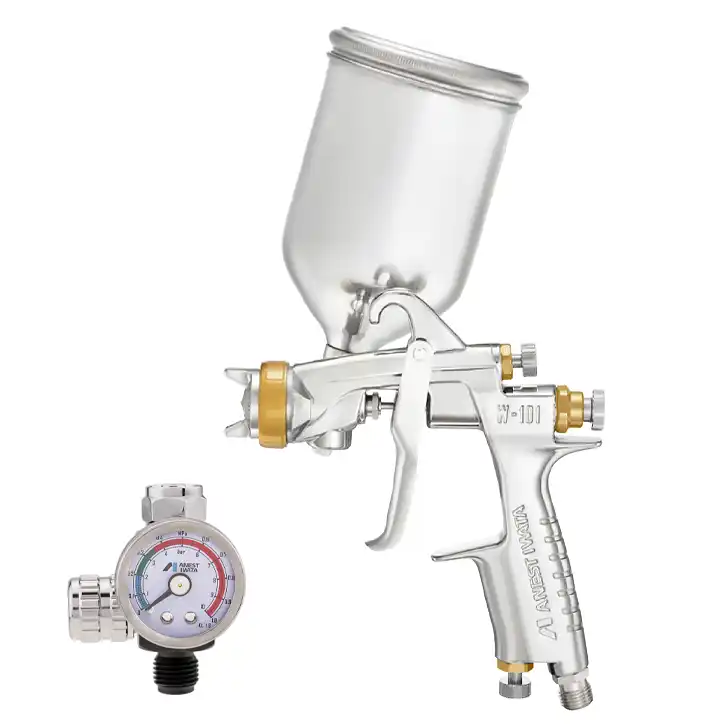 アネスト岩田 W-101-134BPGC (手元圧力計+400mLカップ付き)美粧