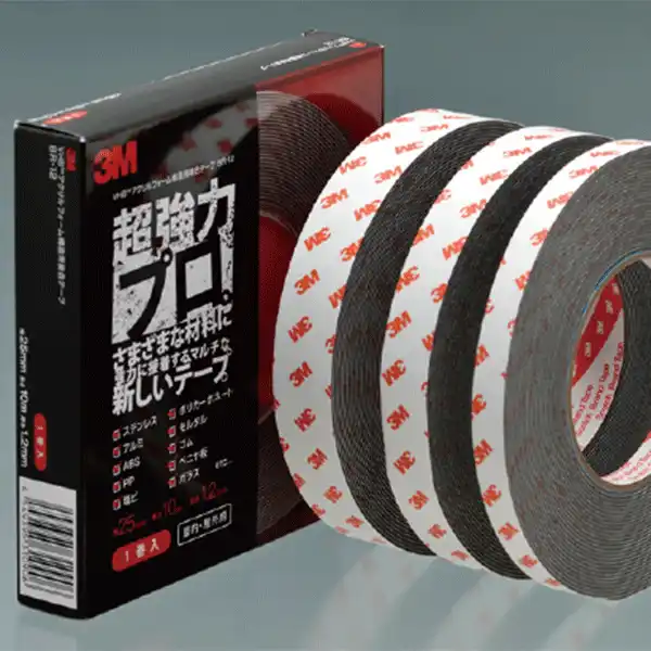 スリーエム 3M BR-12 超強力プロ 接合維新 VHB構造用両面粘着テープ アクリル系粘着剤 10m巻き (厚さ1.2mm) の商品画像です