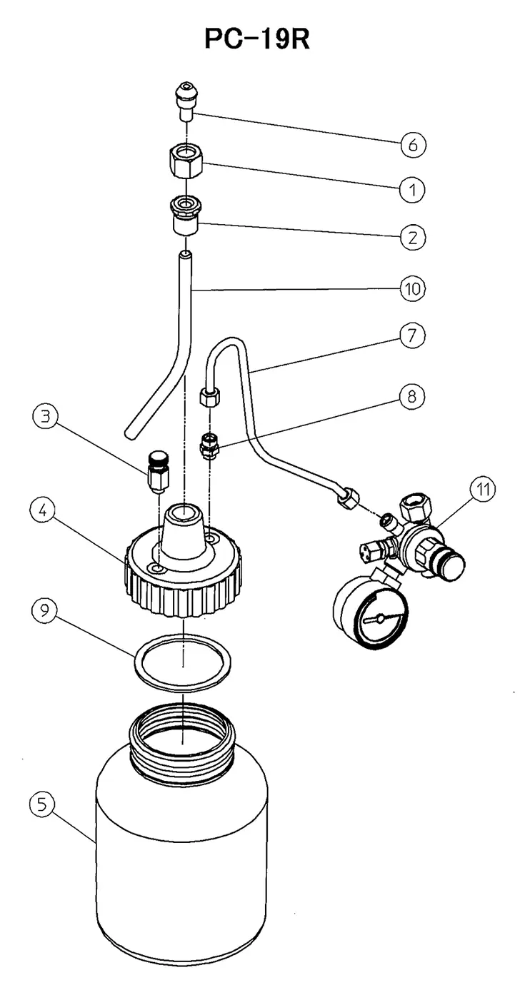 アネスト岩田 PC-19R 加圧式コンテナ 部品 の商品画像です