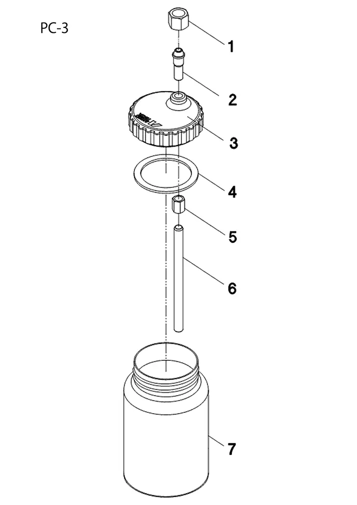 アネスト岩田 PC-3 吸上式コンテナ 部品 の商品画像です