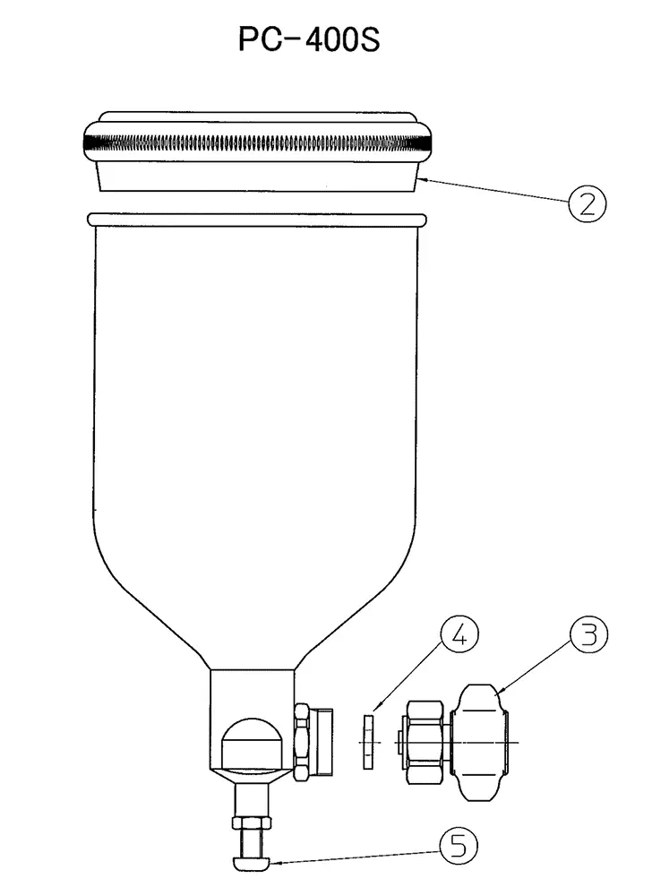 アネスト岩田 PC-400S-2LTF カップ 部品 の商品画像です