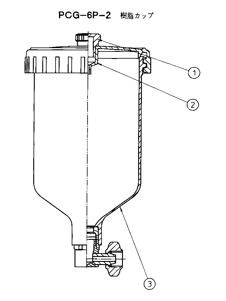 アネスト岩田 PCG-6P-2 重力式カップ 部品 の商品画像です