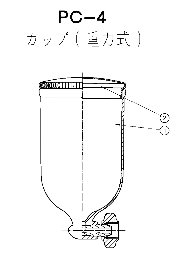 アネスト岩田 PC-4 重力式カップ 部品 の商品画像です