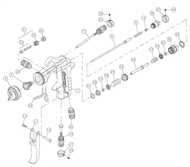 明治機械製作 FINER-II PLUS G14 重力式 部品