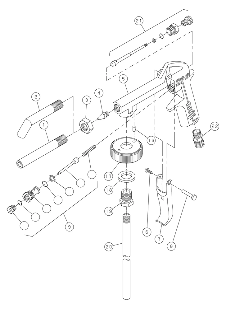 明治機械製作所 防錆スプレーガン BS-2 部品 の商品画像です
